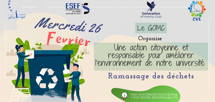 opération de ramassage et de tri des déchets au sein du campus de l’UIT