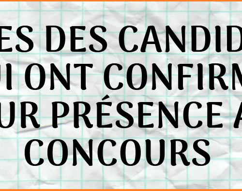 Listes des candidats qui ont confirmé leur présence aux concours d’accès à l’ESEF-Kenitra