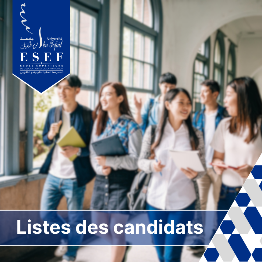 Avis aux candidats admis au Cycle de Master au titre de l’année universitaire 2025/2026
